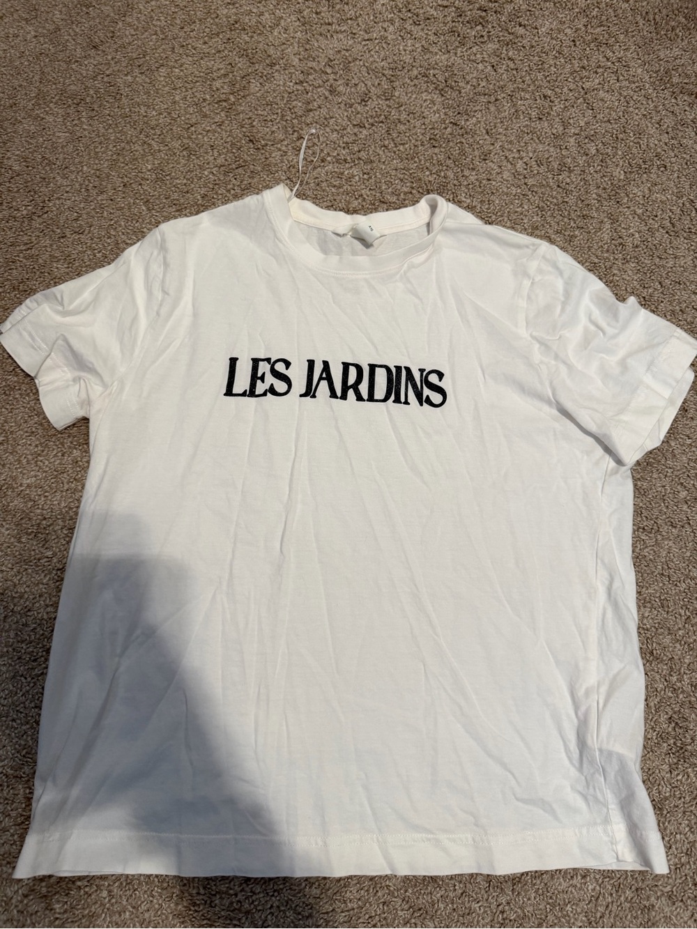 H&M White Crewneck Tee with Subtle Logo